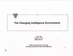Changing Intelligence Environment