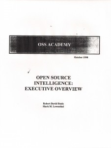 OSS Academy Handbook 1998