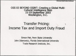 Transfer Pricing Fraud
