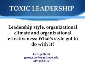 Toxic Leadership Reed Pentagon 15 Oct 2015