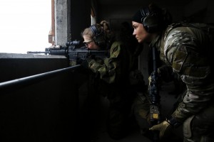 Shoot training for hunter squad at the Norwegian Army Special Operation Command, Norway. Photo by Torbjørn Kjosvold , Forsvaret.